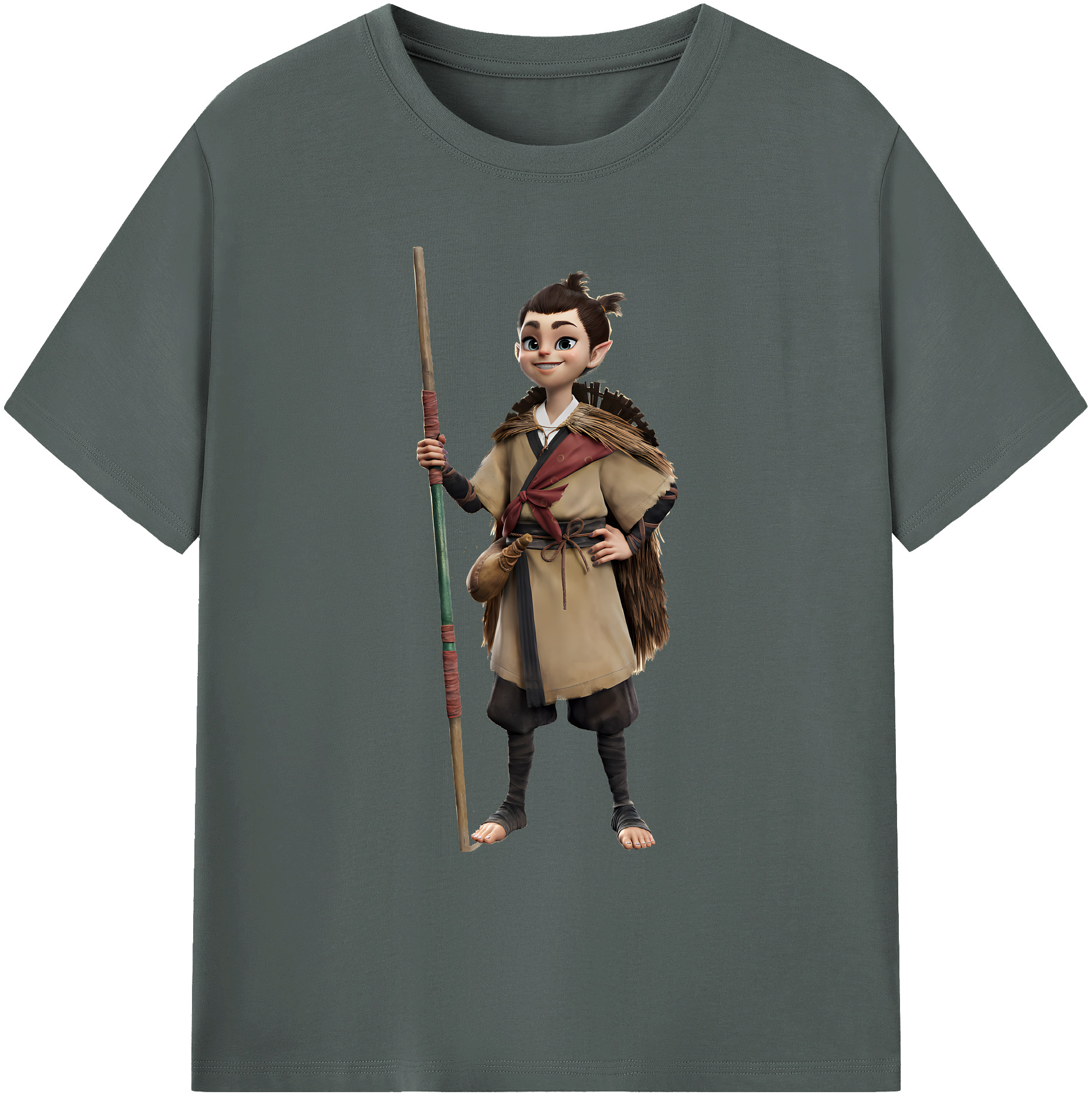 （画像用） Ne Zha 2 ナタ 魔童の大暴れ 綿100％ メンズ半袖Tシャツ｜肌触りやわらか＆通気性